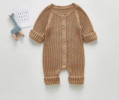 0–24M Baby Knit Long Sleeve Romper
