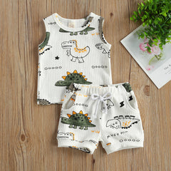 Newborn Baby Boy Sleeveless Top Shorts Outfit