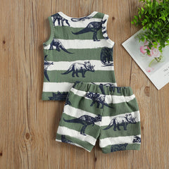 Newborn Baby Boy Sleeveless Top Shorts Outfit