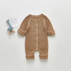 0–24M Baby Knit Long Sleeve Romper