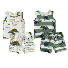 Newborn Baby Boy Sleeveless Top Shorts Outfit