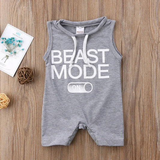 Baby Boy BEAST MODE ON Romper