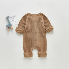 0–24M Baby Knit Long Sleeve Romper