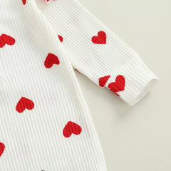 0-18M Baby Girl Heart Print Romper