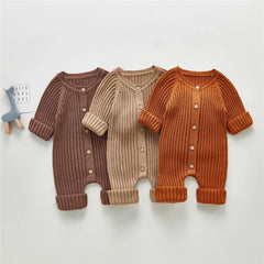0–24M Baby Knit Long Sleeve Romper