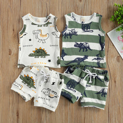 Newborn Baby Boy Sleeveless Top Shorts Outfit