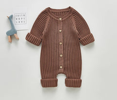 0–24M Baby Knit Long Sleeve Romper