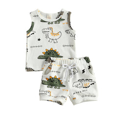 Newborn Baby Boy Sleeveless Top Shorts Outfit