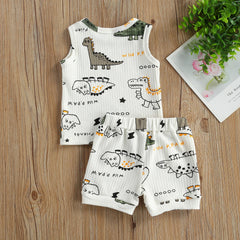 Newborn Baby Boy Sleeveless Top Shorts Outfit