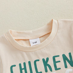 Toddler Boy Farm Print Loose-Fit Tee & Shorts Summer Set