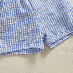 Boy Printed Tee & Elastic Waist Shorts Summer Set