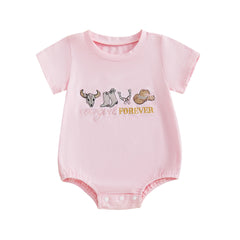 Baby Western Romper | Cowgirl Hat & Boot Design