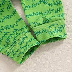 Baby Boy Christmas Theme Green Sweatshirt & Pants Set