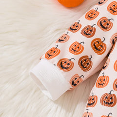 Unisex Baby Pumpkin Print Long-Sleeve Onesie