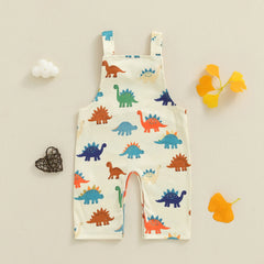 3-24M Newborn Baby Boy Dinosaur Overalls Romper