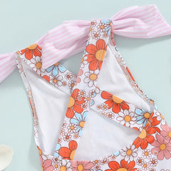 Floral Baby Girl Swimsuit with Ruffles | Summer Ready