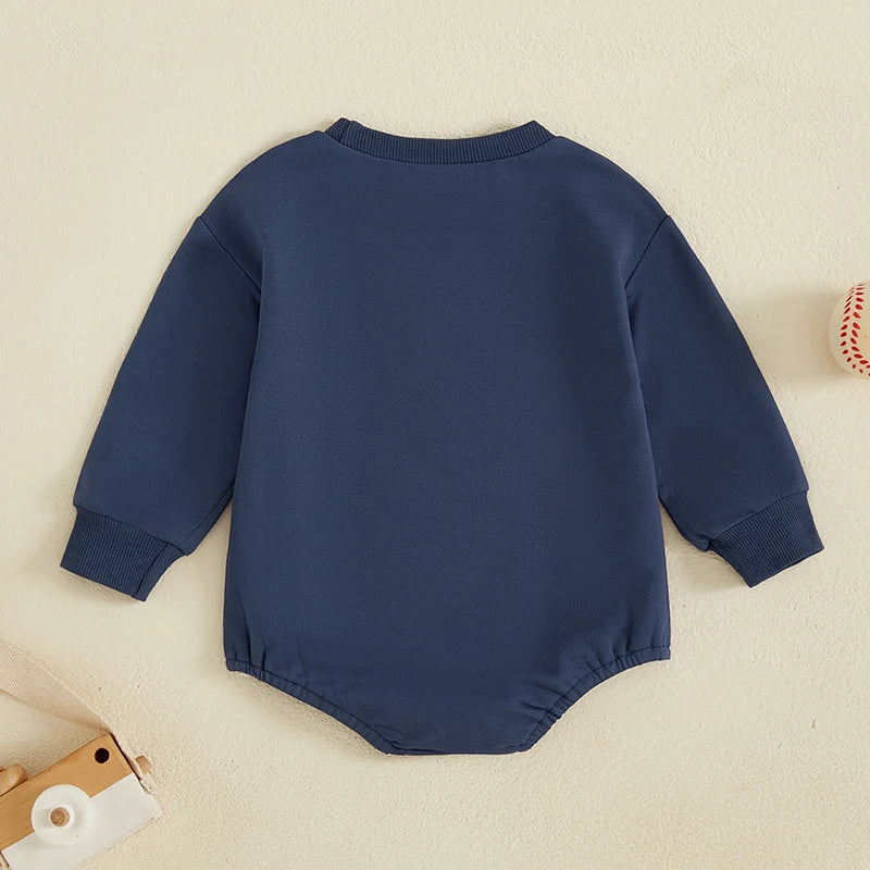 Newborn Baby Boy Fall Romper | Ball Print Bodysuit