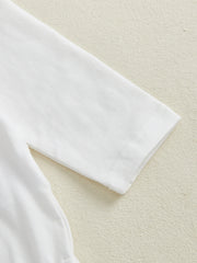 Baby Girl Romper, Flare Pants & Headband Set Football Outfit