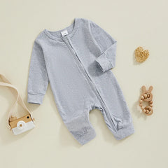 Baby Unisex Boy Holiday Long Sleeve Zipper Jumpsuit