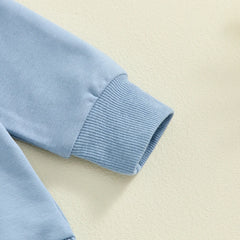 Baby Boy Letter Print Sweatshirt & Comfy Elastic Pants Fall Outfit
