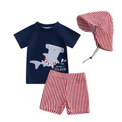 Baby Boy Shark Print Swimsuit Set