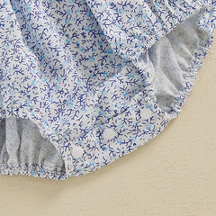 Baby Girls Onesie Bowknot Embroidered Print