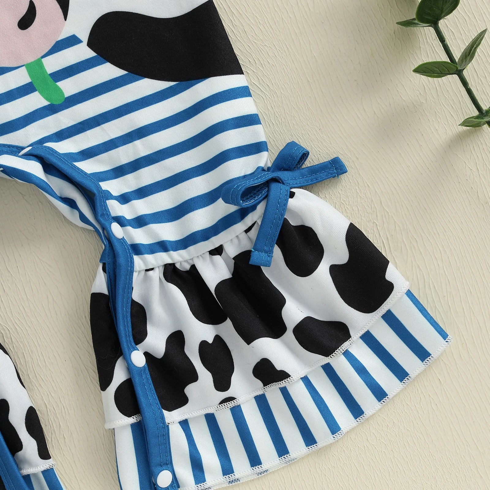Cow Print Baby Girl Romper | Soft & Stylish Jumpsuit