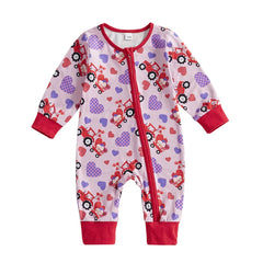 Baby Girl Heart Romper | Cozy Valentine’s Jumpsuit