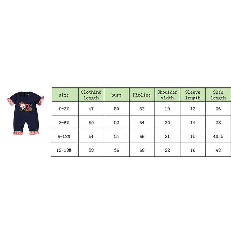 Baby Girl Baseball Romper | Cute Birthday Outfit