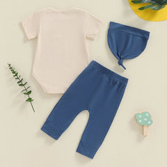 Baby Boy Romper Set with Hat | Summer Outfit