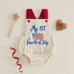 Baby Girl Infant Baby 4th of July Overalls