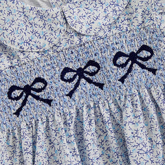 Baby Girls Onesie Bowknot Embroidered Print
