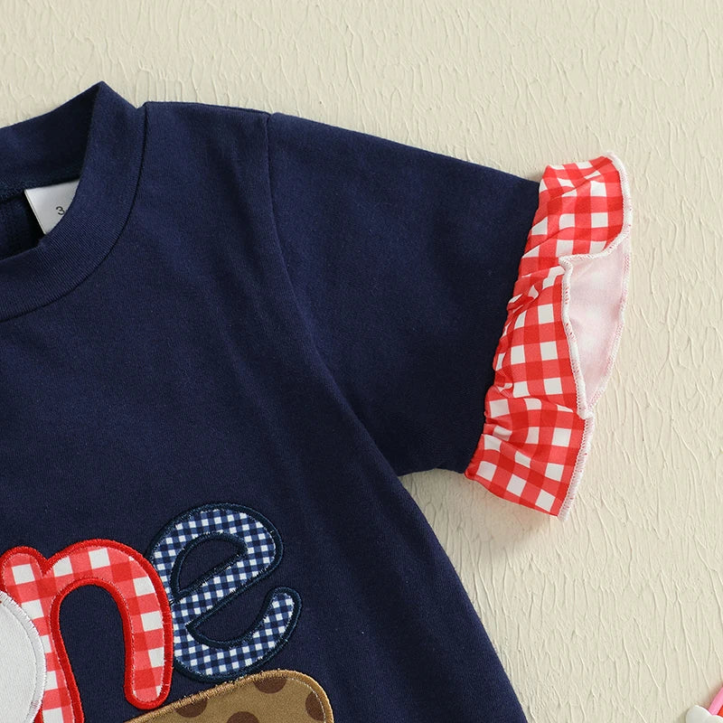 Baby Girl Baseball Romper | Cute Birthday Outfit