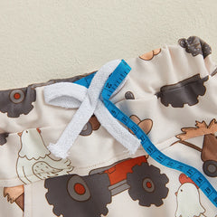 Toddler Boy Farm Print Loose-Fit Tee & Shorts Summer Set