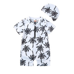 Baby Boy Swimsuit with Hat | Sun-Protective & Comfy