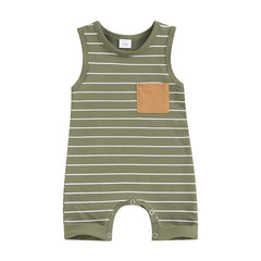 Baby Boy Striped Sleeveless Romper
