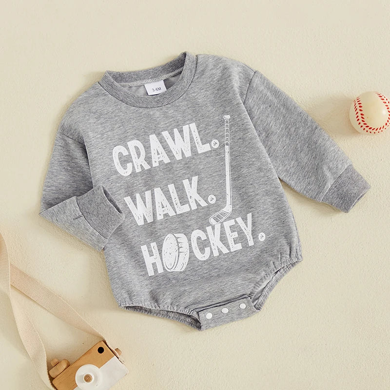 Newborn Baby Boy Fall Romper | Ball Print Bodysuit