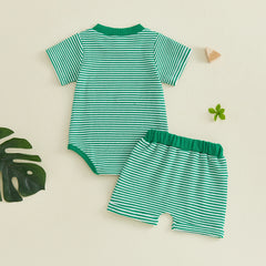 Baby Boy Turtle Embroidered Outfit