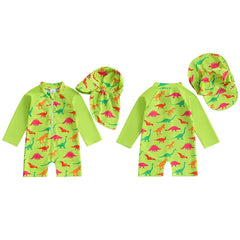 Baby Boys Rash Guard Swimsuit with Swim Cap | Comfy Tummies