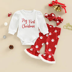 Baby Girls Long Sleeve Christmas Santa Outfit