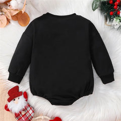 Unisex Infant Christmas Letter & Santa Print Onesie