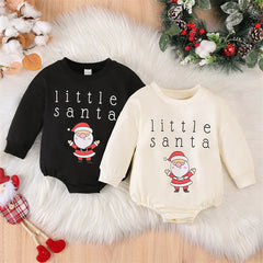 Unisex Infant Christmas Letter & Santa Print Onesie