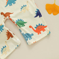 3-24M Newborn Baby Boy Dinosaur Overalls Romper