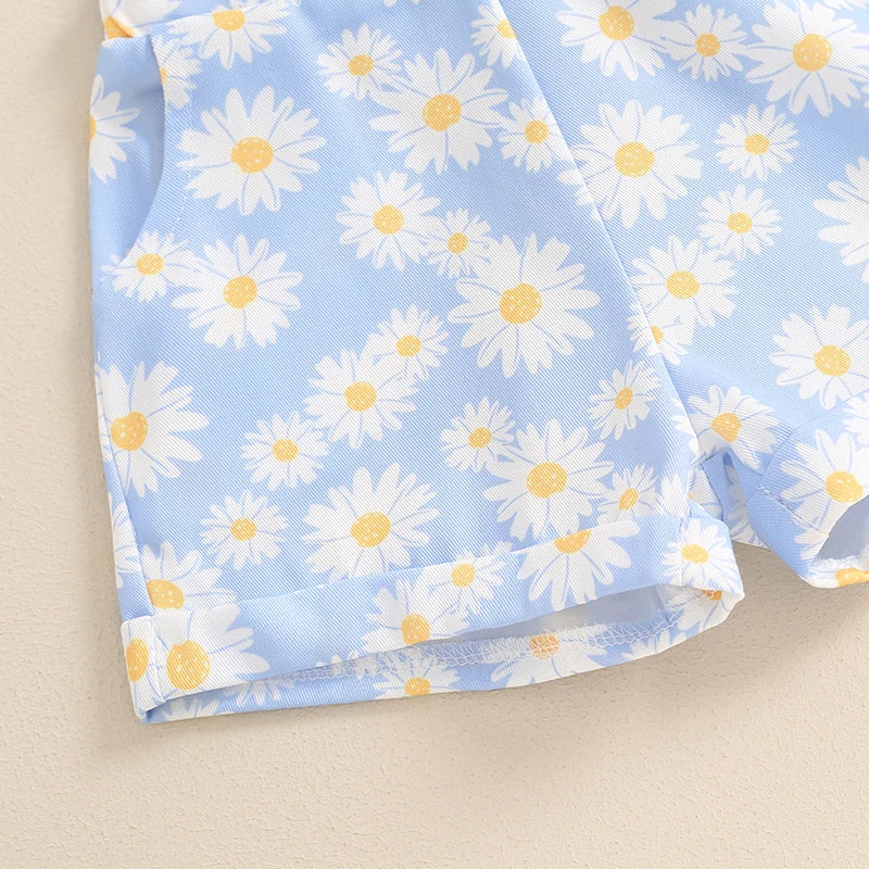 Baby Girl Daisy Romper | Summer Sleeveless Jumpsuit