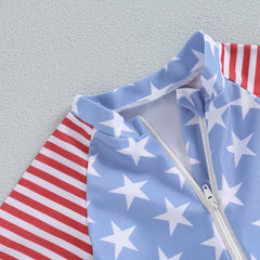Baby Boy Independence Swimwear Star Stripe Patchwork Swimwear