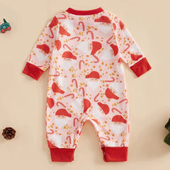 0-18M Baby Infant Unisex Holiday Long Sleeve Christmas Jumpsuit
