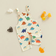 3-24M Newborn Baby Boy Dinosaur Overalls Romper