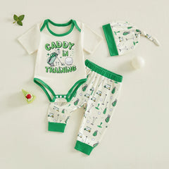 Newborn Baby Boy Golf Print Clothing Set
