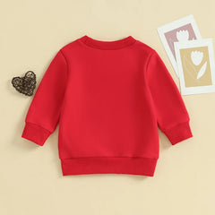 Baby Boy Cozy Valentine’s letter-print sweatshirt (0–3Y).