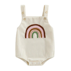 Unisex Sleeveless Dinosaur/Shark Embroidery Romper